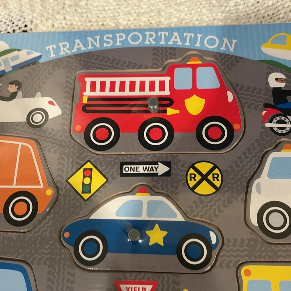 Melissa & Doug Transportation‎ Wooden Peg Puzzle